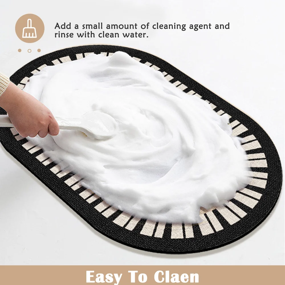 Non-Slip Bath Mat INS Style Doormat Absorbent Carpets Entrance Rug Balcony Floor Mats Living Room Bathroom Area Rugs