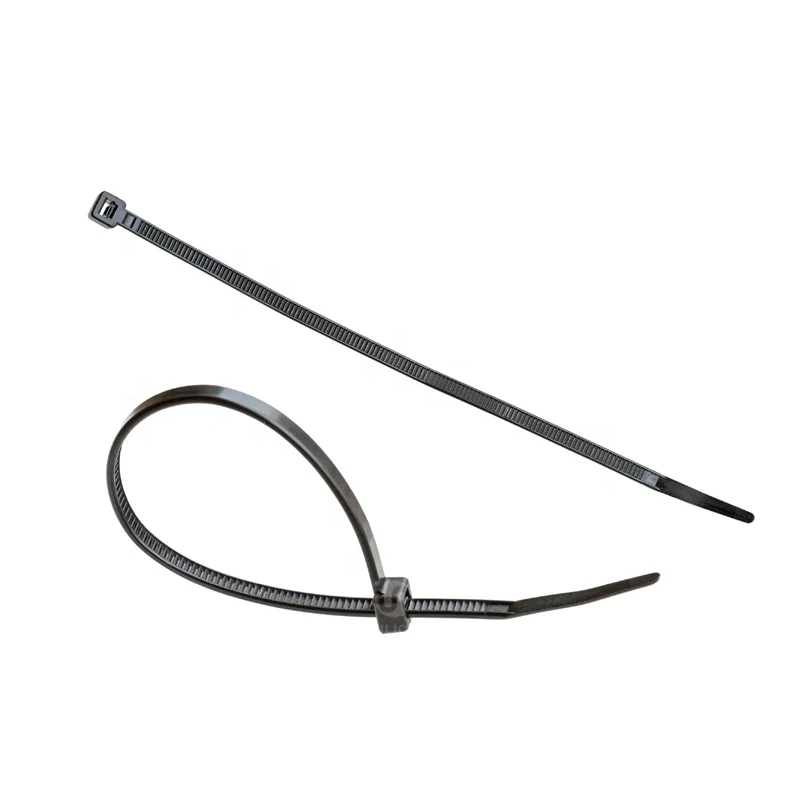 100pcs packing Loop Tie Wire Black Nylon Cable Ties  2.5*200MM