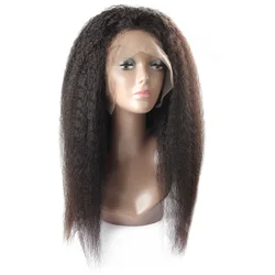 Premier stock Women Raw virgin remy Human Hair Italian yaki lace front wigs With Baby Hair Pre Plucked hair line Yaki 13*4