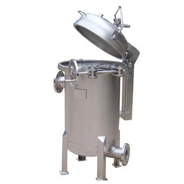 Use for Strong Alkali Acids Corrosive Liquids Filtration 316L Material Stainless 7'*16' Three-core Bag Filter Housing