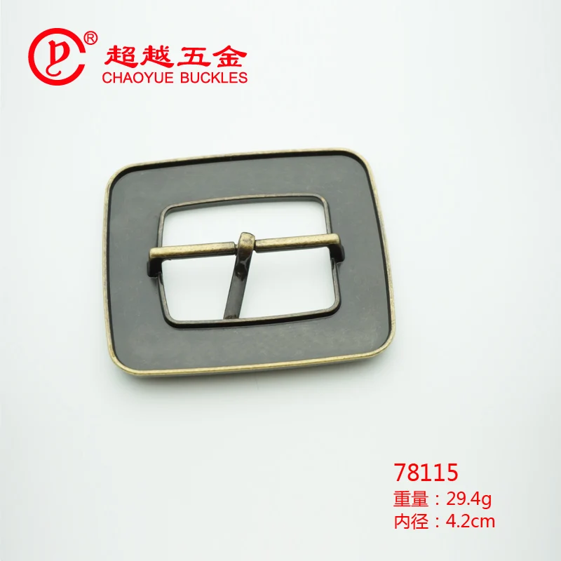 2024 New 42mm zinc alloy metal custom center bar buckles western  belt pin buckle