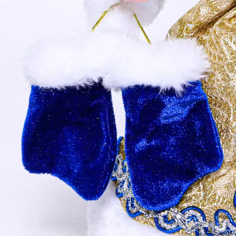 SOTE Exclusive 30CM-50CM Russian Electric Ded Moroz and Snegurochka Toys Xmas Ornaments Santa Dolls with Music