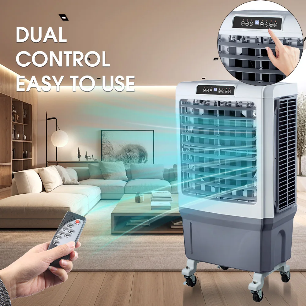 new model digital japanese evaporative cooler fan water air cooler ac dc portable water coolers with a screen