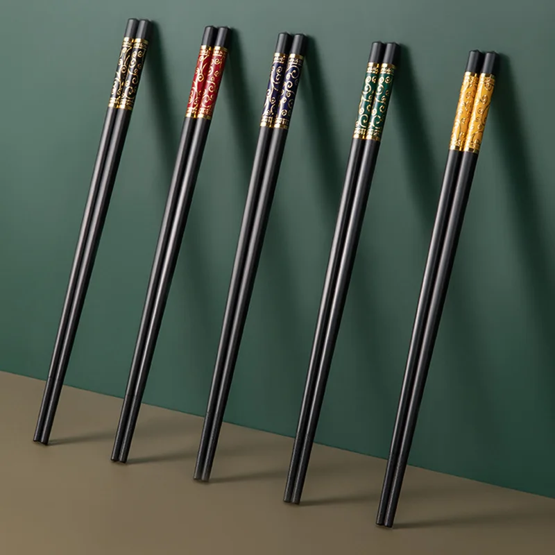 Black Sushi Chopsticks Plastic PPS/PET Fiberglass Sustainable Japanese Chopsticks Pair Factory Reusable Black Sushi Chopsticks