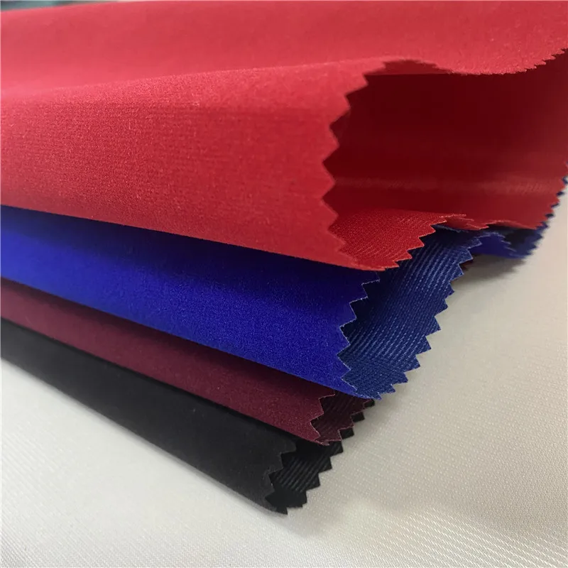 Flocked 110gms knitted velvet upholstery fabric for pouch