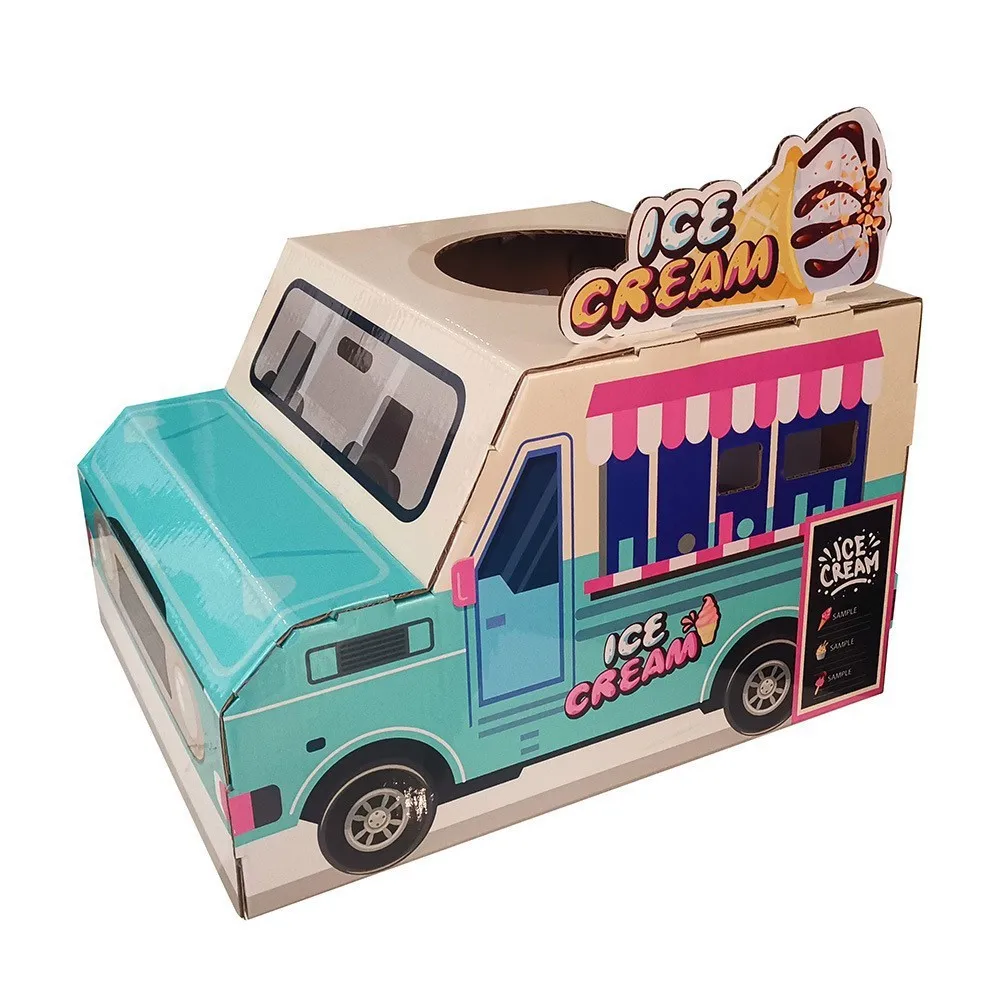 New Design Custom Cat Villa House Condos Portable Cardboard Paper Scratcher Indoor Box Cat House