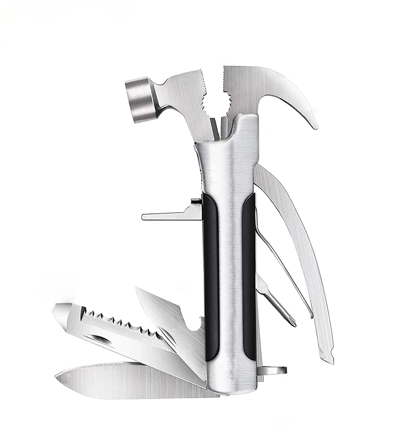 
Stainless steel multi purpose hammer tool portable exquisite multi pocket tool emergency breaker hammer 
