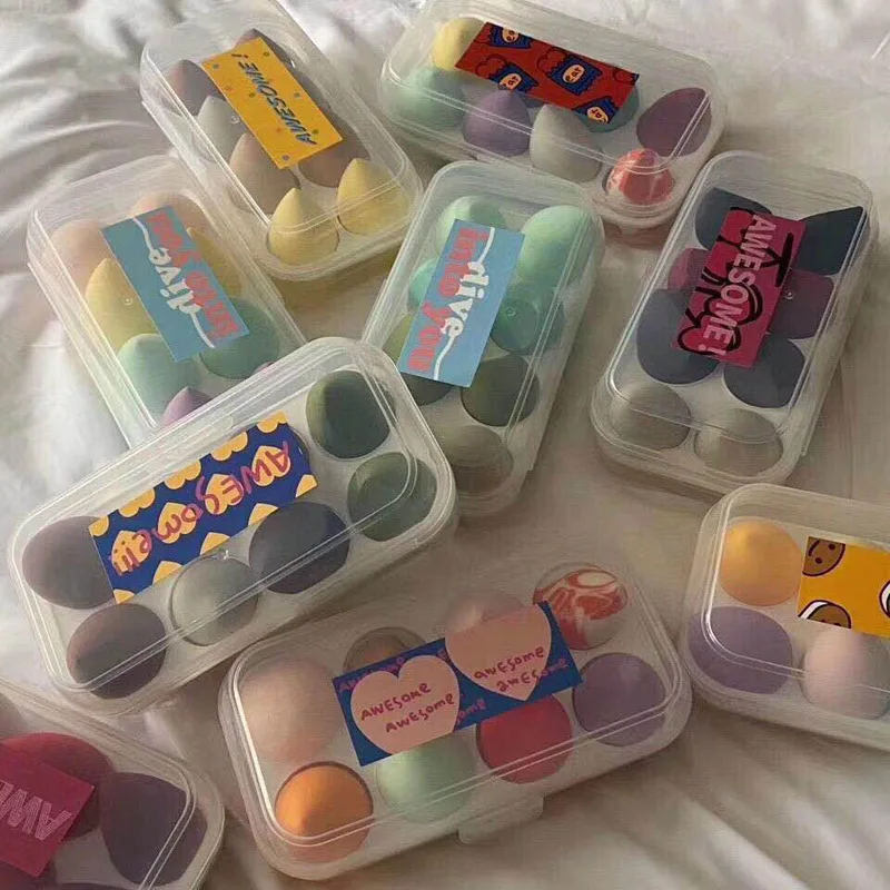 Beauty Cosmetics Makeup Velvet Sponge Flocking Power Puff Face Makeup Sponge Makeup Egg Beauty Egg