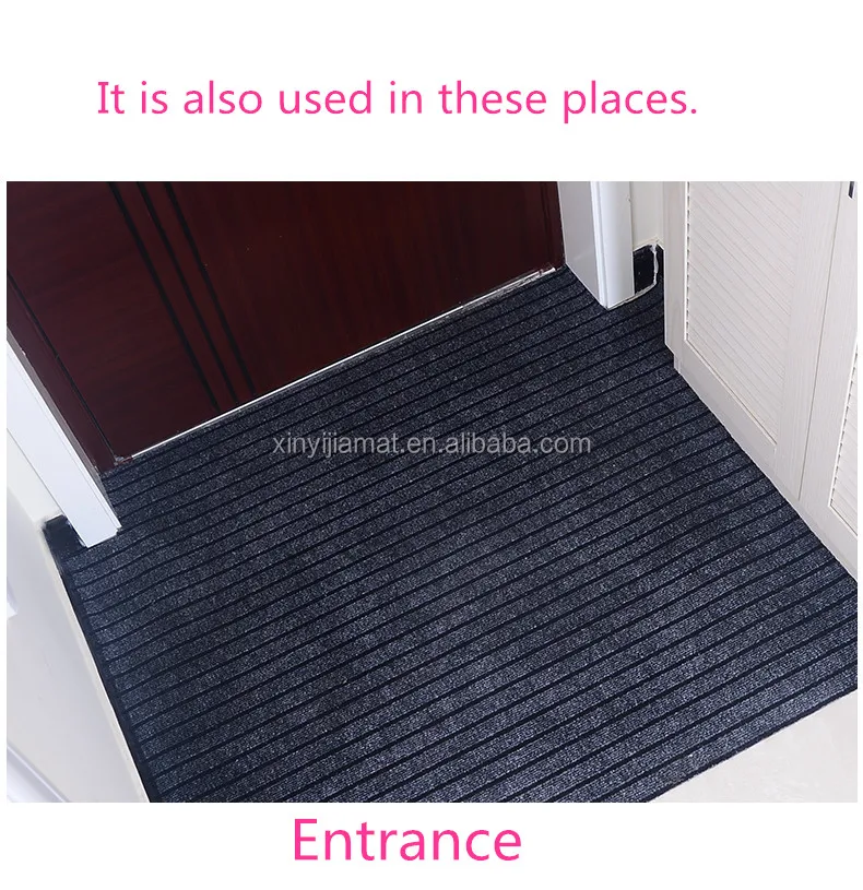 Entrance anti-slip jacquard carpet checker board design carpet with PVC backing