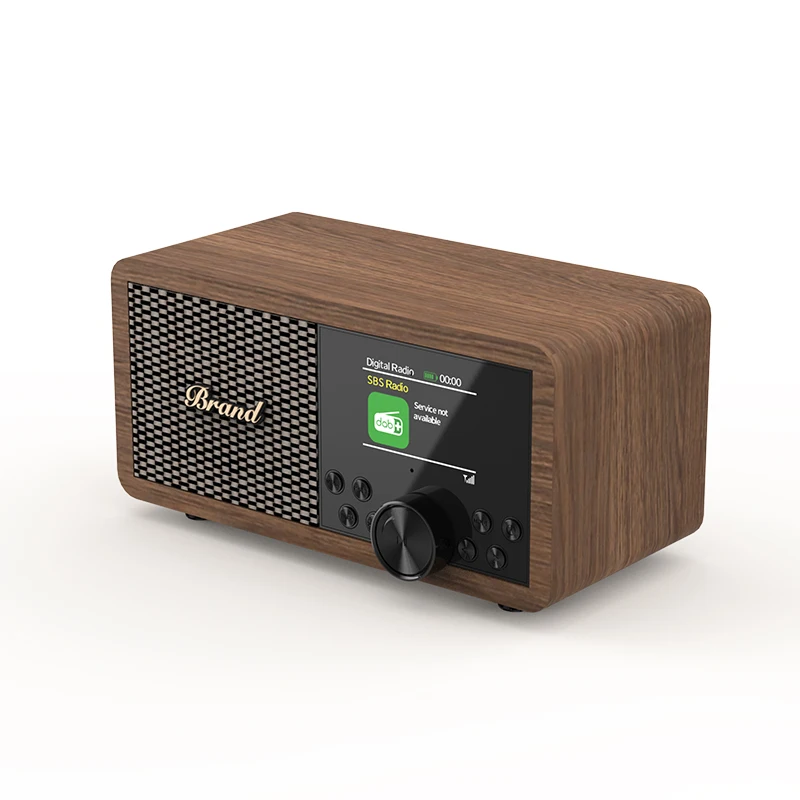 Ретро новый дизайн красочный экран Деревянный DAB/DAB + Радио fm радио беспроводное bt