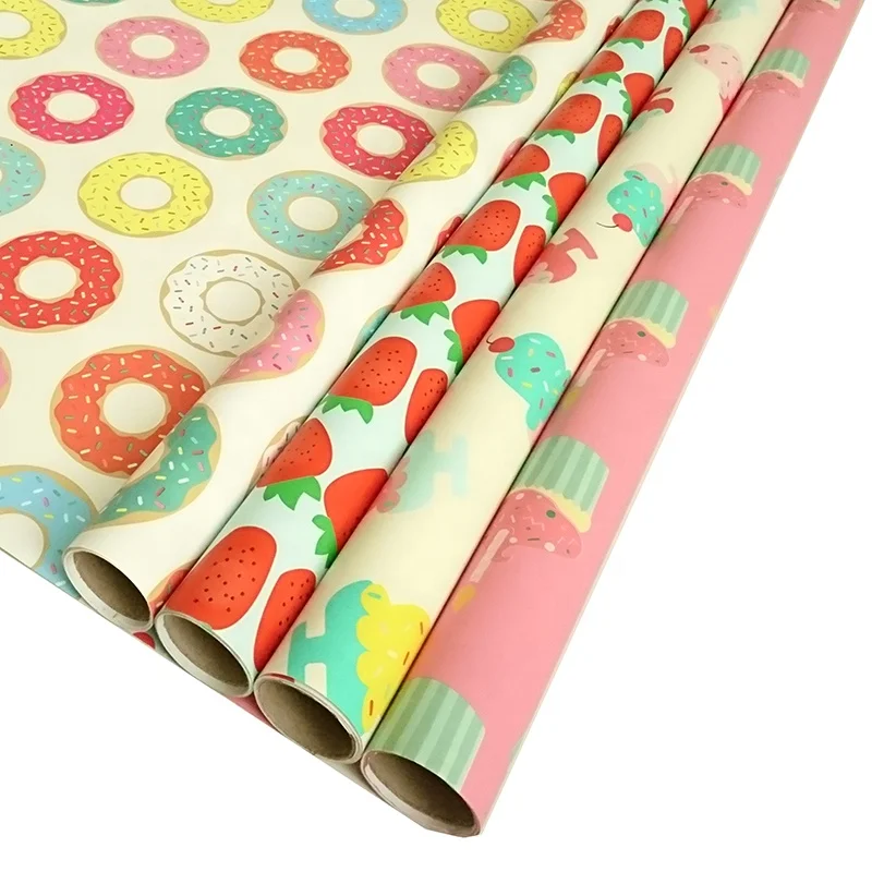 Wholesale Rolling Paper Custom Printed High Quality Gift Valentine Wrapping Paper