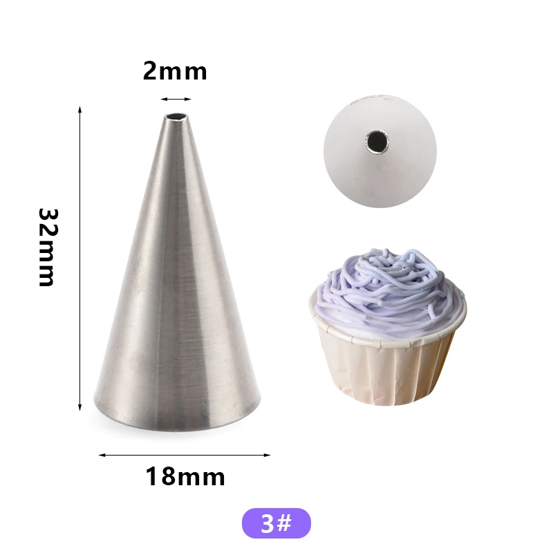 Производство кондитерских насадок круглой формы 304 из нержавеющей стали бесшовные насадки для наконечников Набор насадок