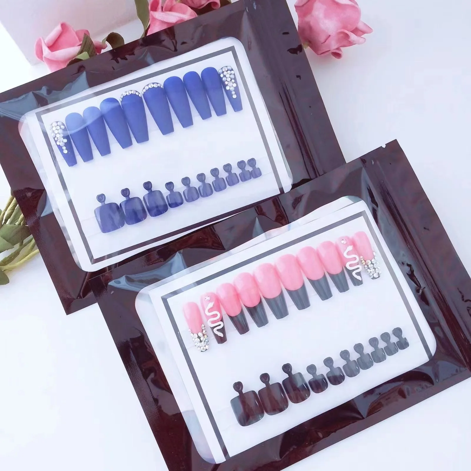 Хит продаж 2023, накладные ногти, привлекательные искусственные ногти для макияжа