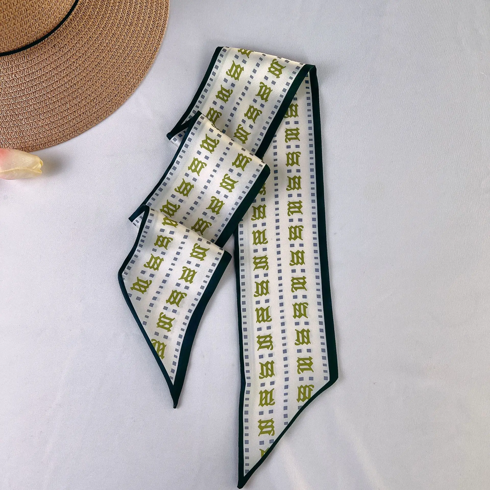 Korean Ins Popular Spring Small Scarf Ribbon Hair Scrunchies Hair Ties Hairband