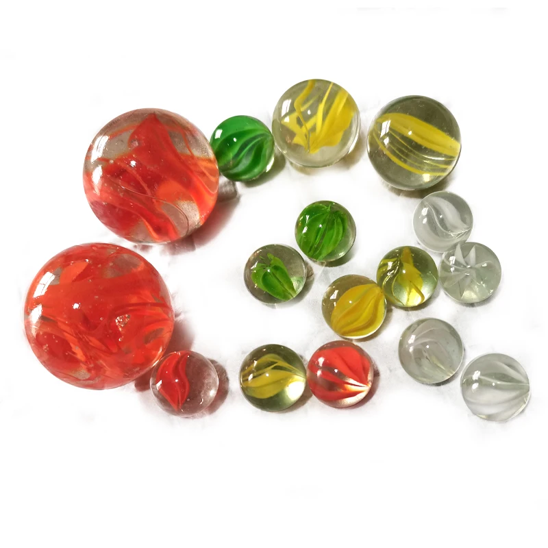 Wholesale glass ball clear single color double color winding glass ball