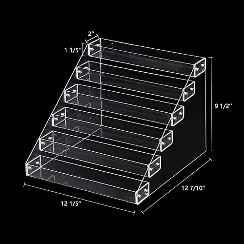 Jihong Wholesale Acrylic Storage Rack Trapezoidal Design Display Rack Suitable For Supermarket Cosmetics Display Customizable