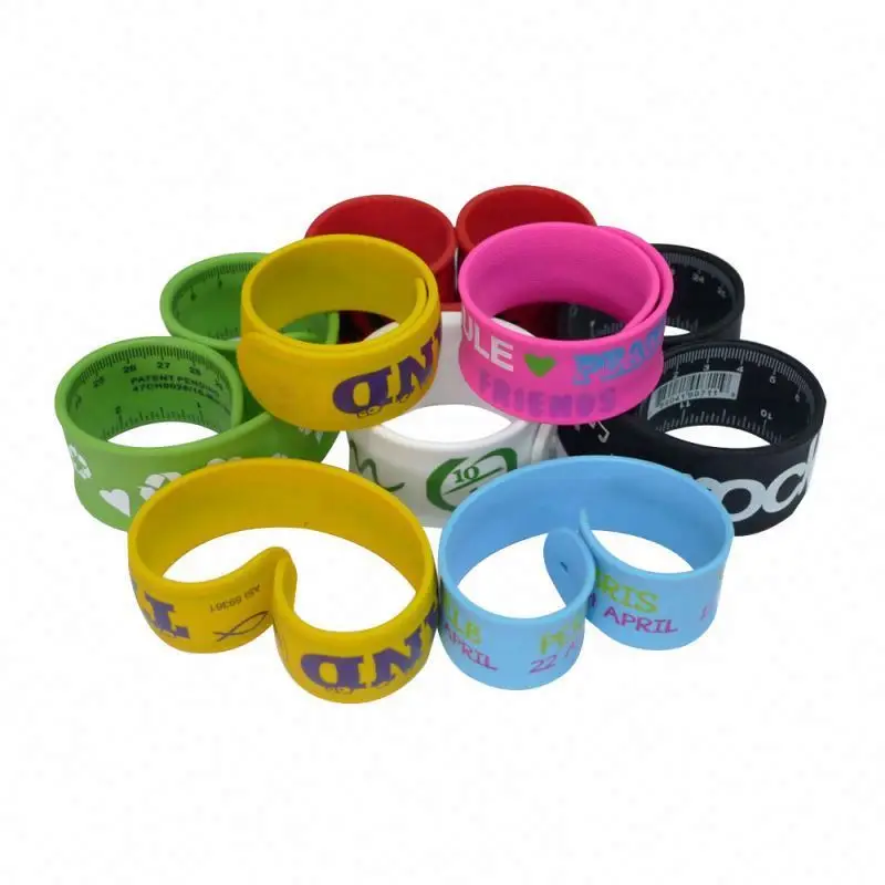 Cheap Rubber Pvc Reflector Wrap Clap Wristband Kids Pvc Reflective Slap Wristband Safety Sport Unspeakable Slap Band