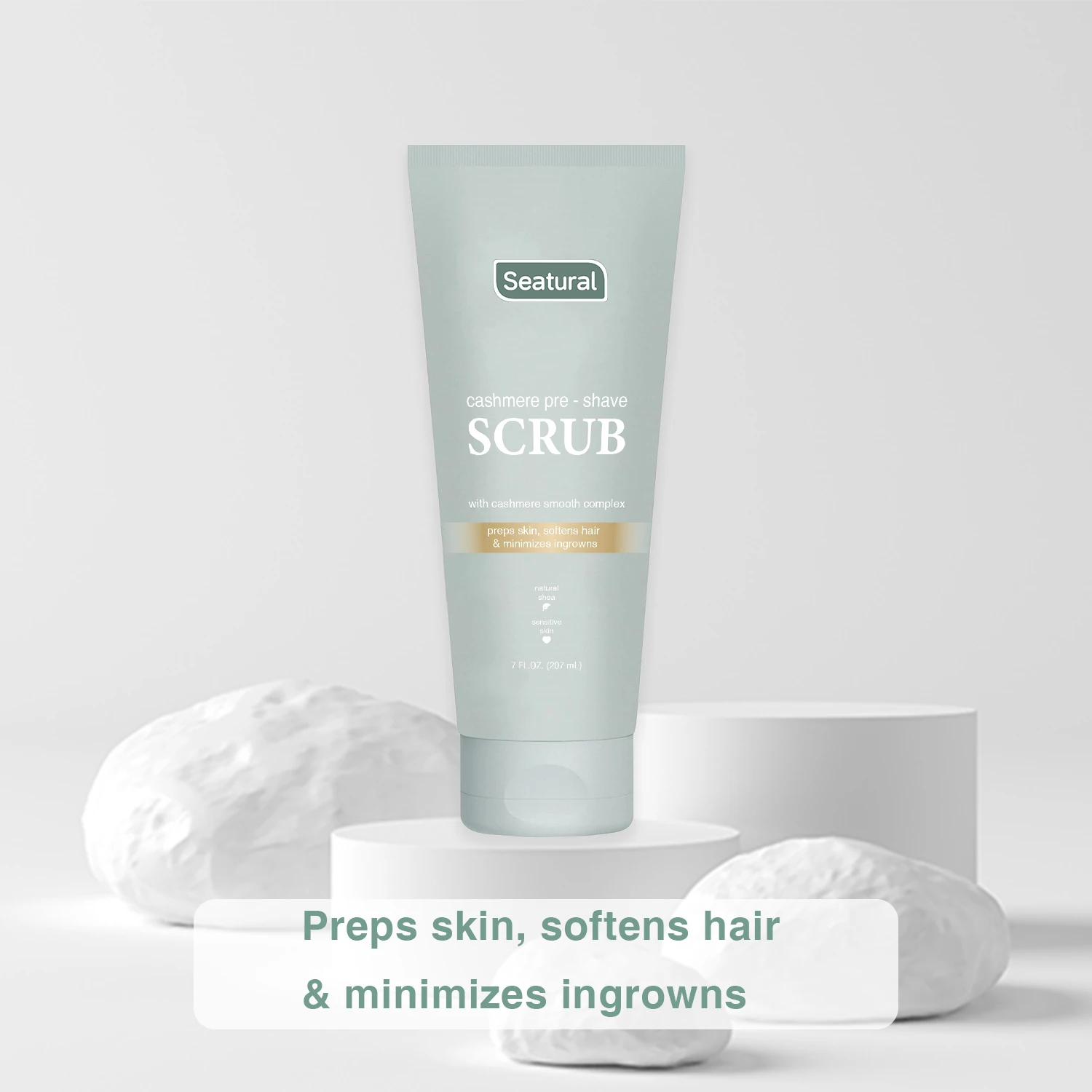 Private Label Organic Vanilla Scented Pre-Shave Scrub Exfoliating Body Scrub Essentials for Soft, Smooth
