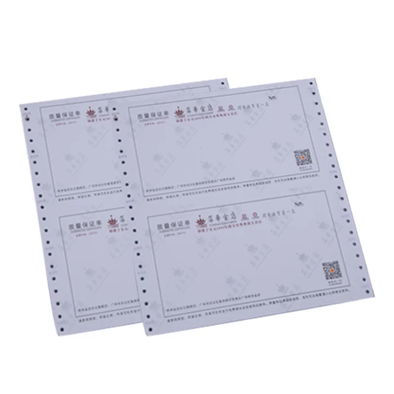 Low moq continuous ncr computer form forms carbonless paper