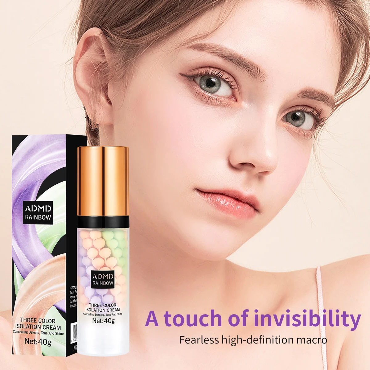 Hot Selling Face Makeup Foundation Pore Shrinking Moisturizing High Coverage Brightening 3 Colors in 1 Concealer Face Primer