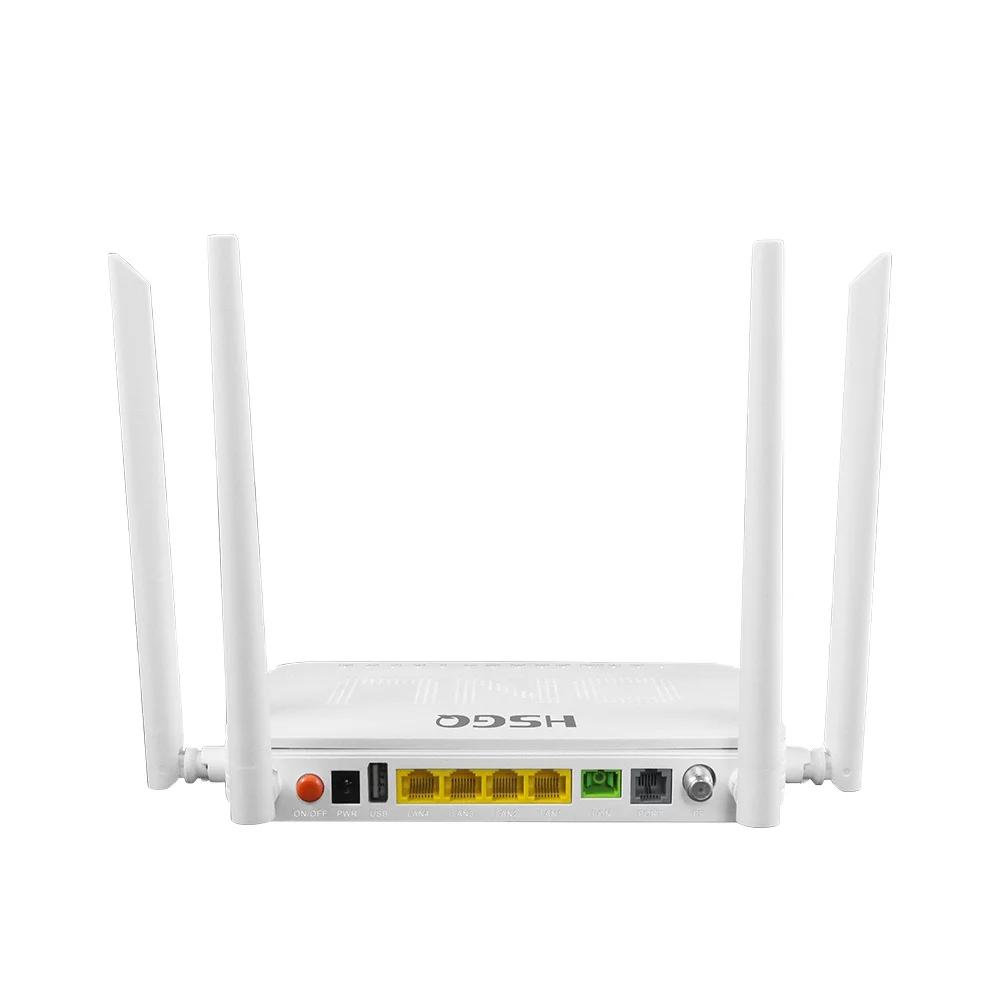 HSGQ-X411DWC Wifi5 Double Band Xpon Ont China Factory Rj45 Interface Onu Dual Band Wifi 5g Iptv Catv Onu