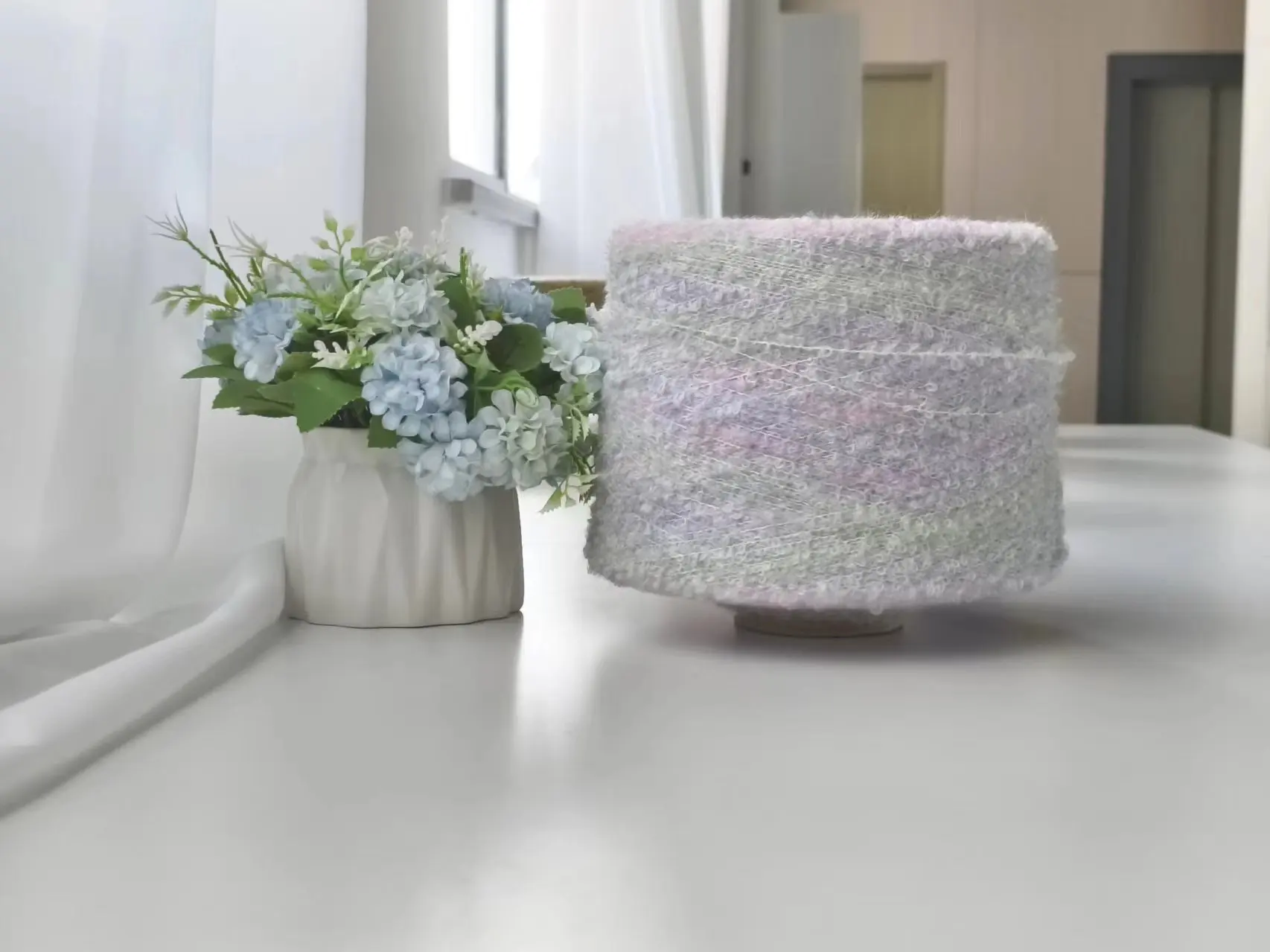 Factory Advanced Custom Fancy Wool Yarn Weaving All Kinds Knitting Embroidery Dyed Pattern Recycled Custom Consultation