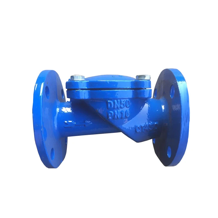 H44X-16Q Rubber flap check valve nodular cast iron flange pipe sewage check valve DN50 100
