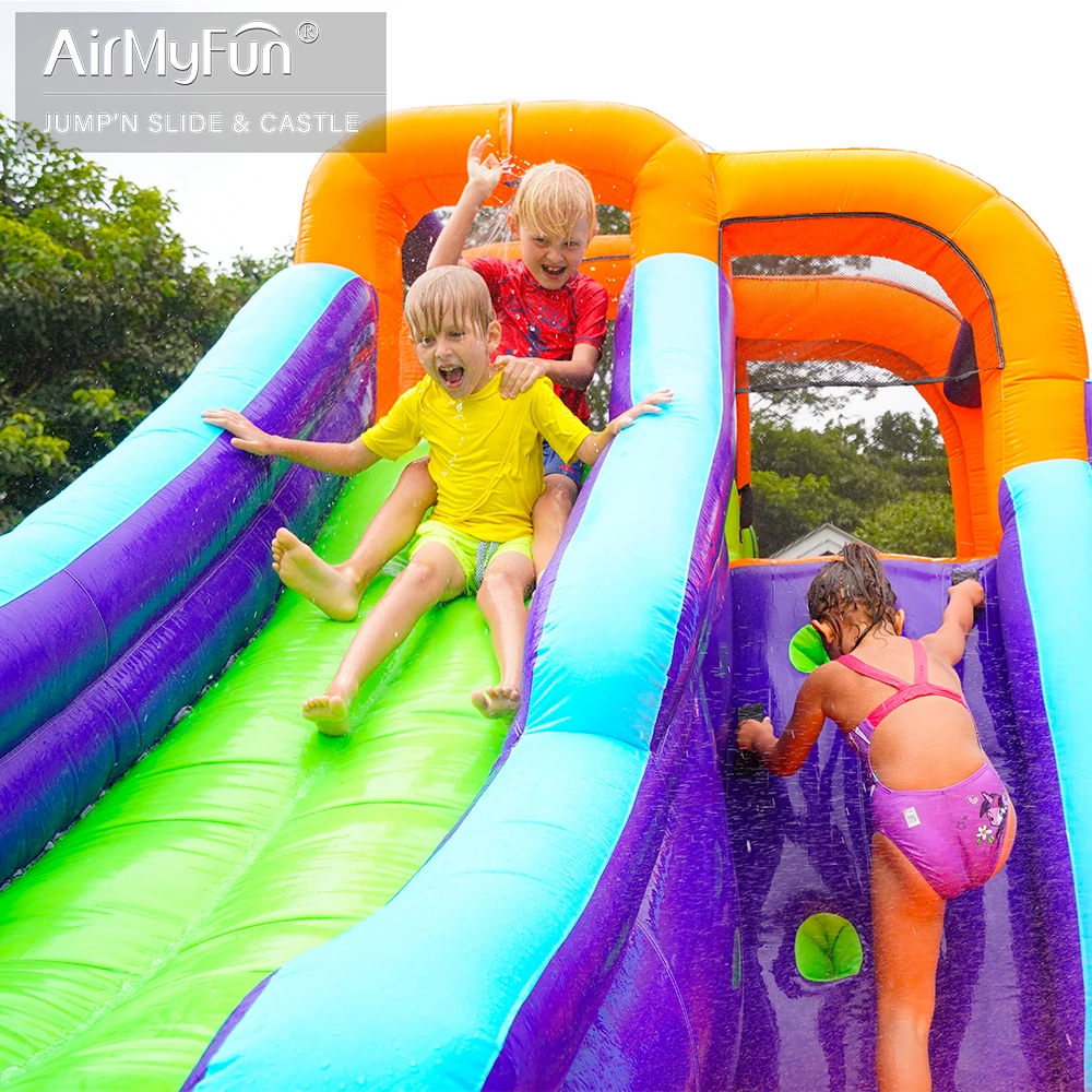 Airmyfun летом прохладно отказов водные горки Надувной бассейн слайд и горка для