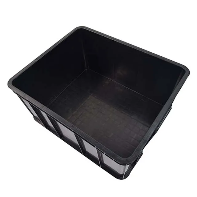 Heavy-Duty Black ESD Containers Square Stackable Antistatic Plastic Storage Tool Box Electronic Component Workshop via Injection