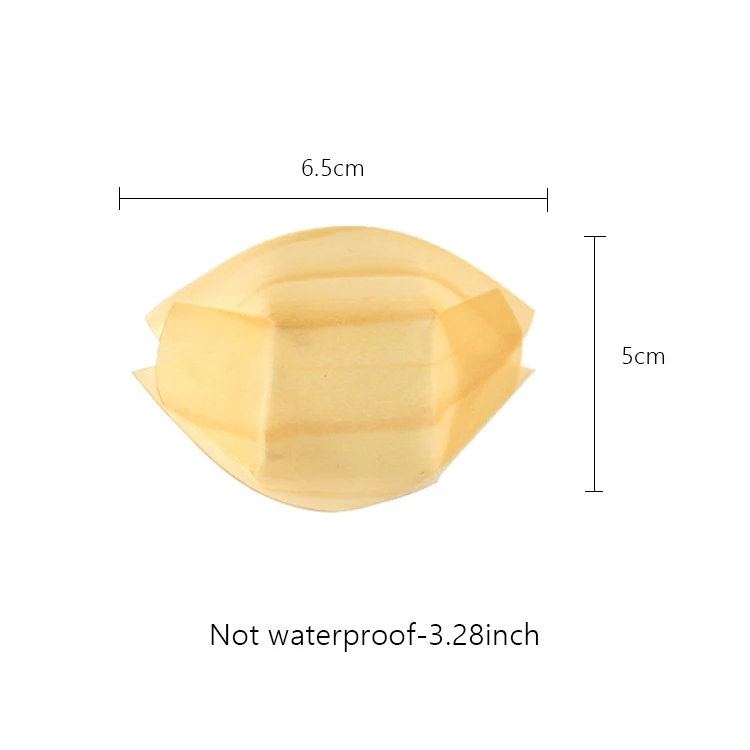 NEWELL Hot Selling High Quality Custom 3 4 5 inch Wooden Disposable Food Boats Sushi Plate