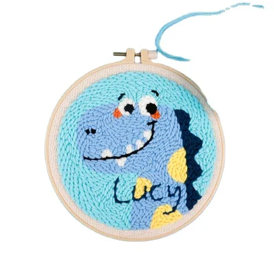 Handmade Needlework Craft Cartoon Animal Pattern Embroidery Cross Stitch Punch Needle Set (1600085016075)