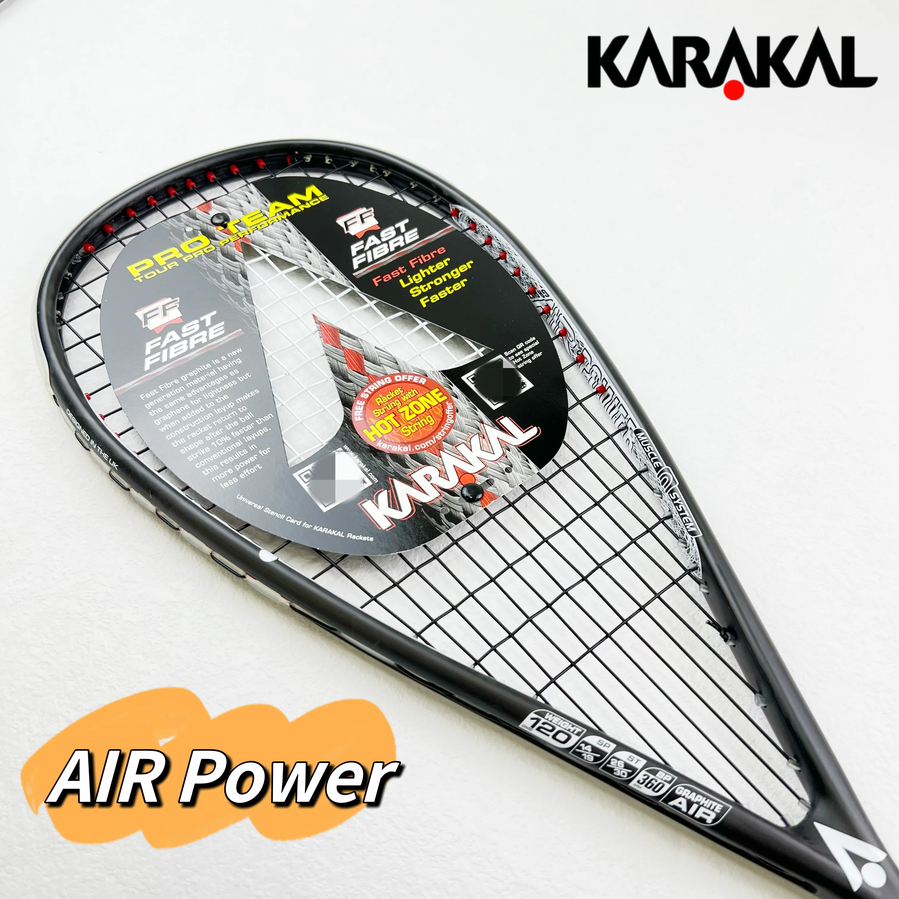 Graphite carbon squash racket