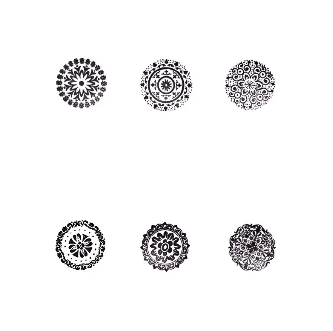 DIY Vintage Wish Stamp Wooden Rubber Stamp Floral Pattern Luck Stamps Scrapbook Crafts gifts 6pcs a set