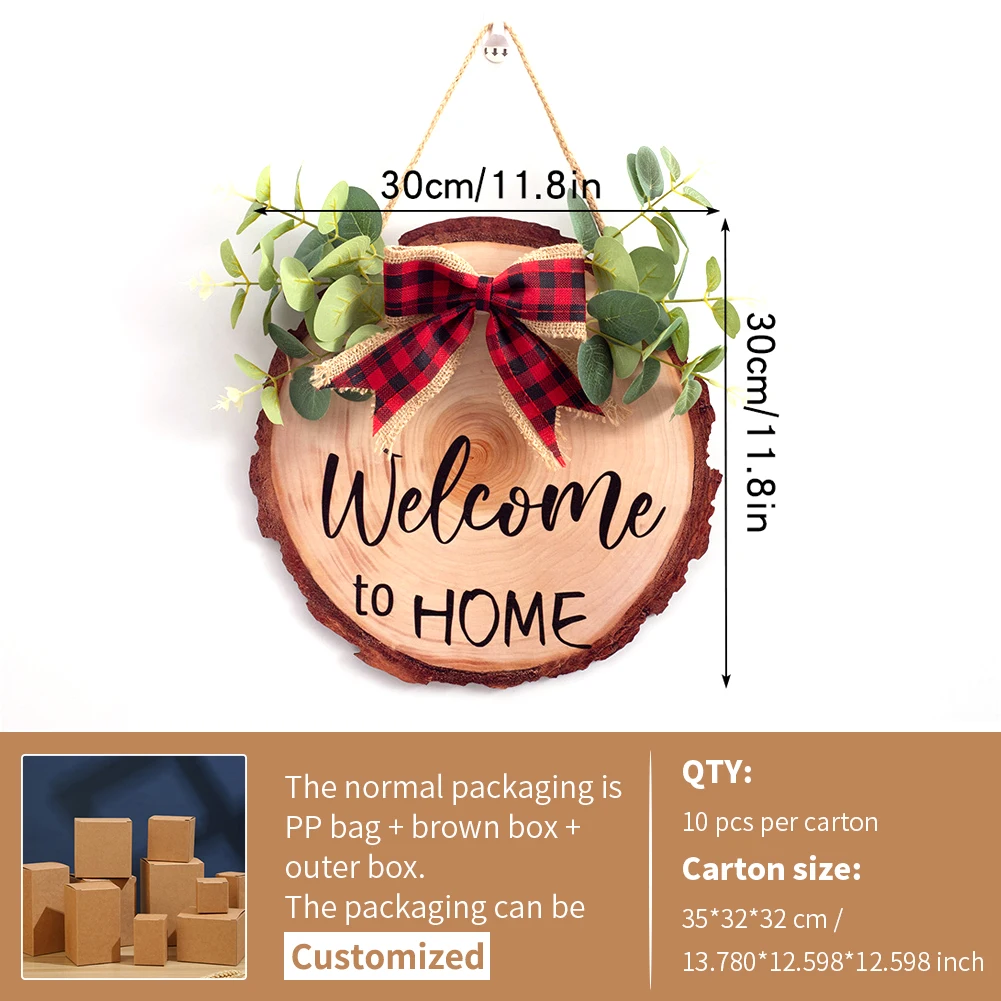 wood signs home decor Wooden crafts Wall Mounted welcome sign country style outdoor hanging signs Movable wall arts decor