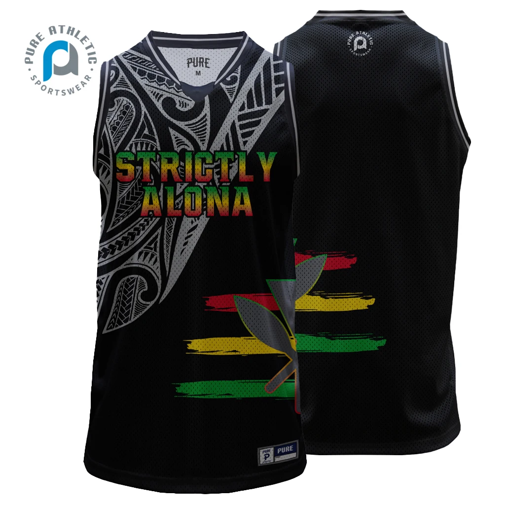 PURE Wholesale Best Price High Quality Polynesian Sublimation Printing New Design Custom Basketball Jersey