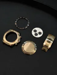 18K Gold Automatic Machinery Watch Accessories  for rl  Luxury Watch Case  bezel And  Folding Clasp With Safety