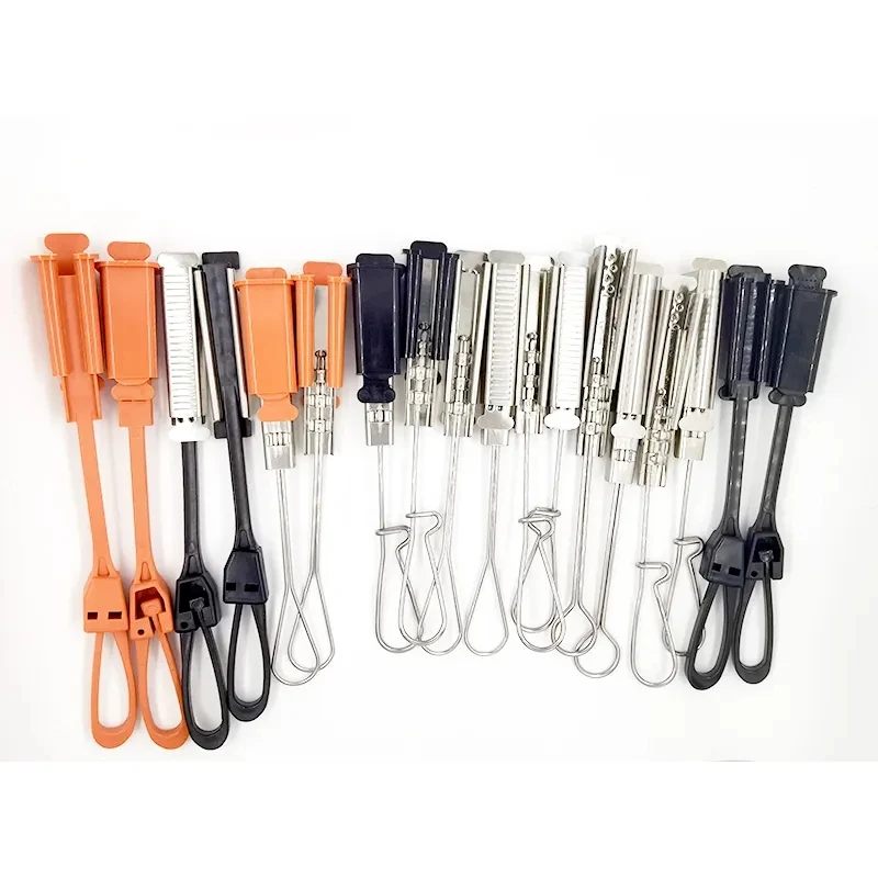 FTTH  High Tension Plastic or Metallic material  Flat Cable Clamp Fiber Optic Drop Cable Tension Clamp ADSS  suspension clamp