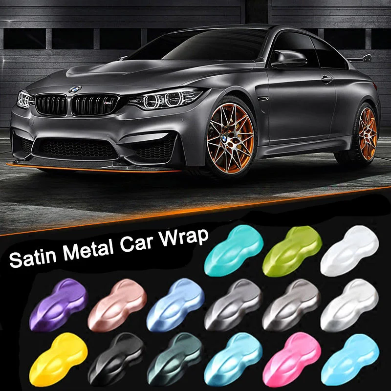 LENPRO PVC Roll  Wholesale Premium Glitter White Matte Black Paper Satin Metal Black Vinyl Car Wrap Metallic Film