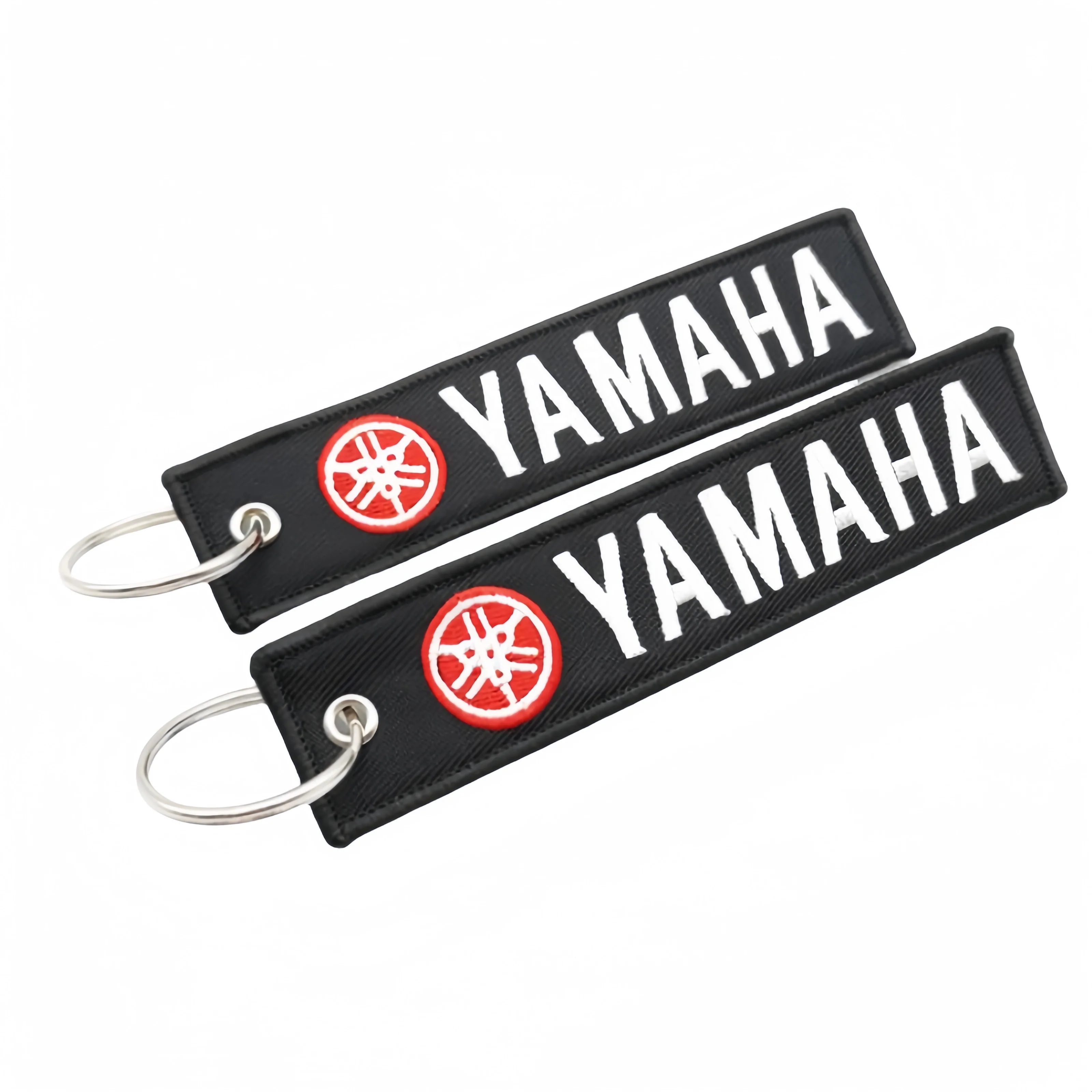 Personalized Embroidered Garment Custom Text Letter Logo Embroidery Fabric Key Tag For Airline