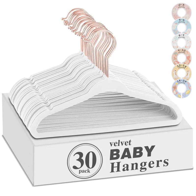 Lavinia non-slip white hanger kids cheap plastic baby hanger wholesale velvet hangers