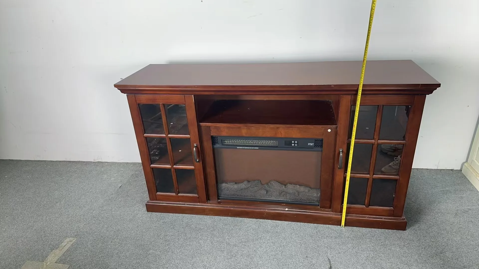 TV stand with fireplace Simple pastoral style TV cabinet TV cabinet