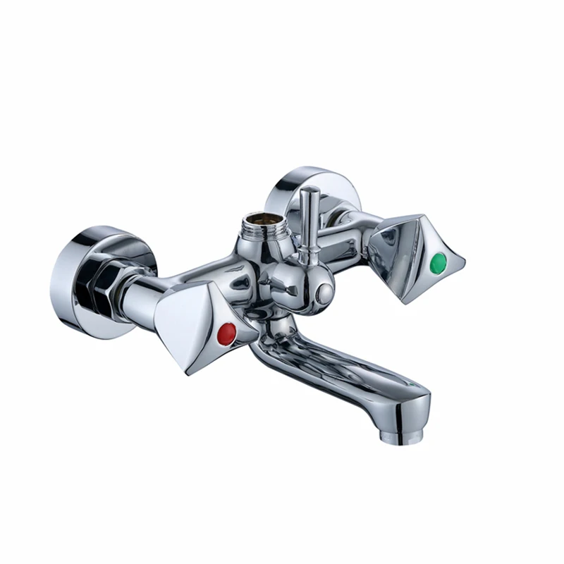China Supplier Chrome Surface Finishing Bathroom Bath Zinc Handle Bathtub Faucet Shower Mixer