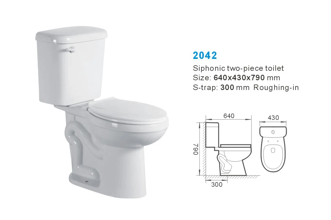 Eastern Style Design Bathroom Toilet Bowl Sanitary Ware Two Piece Toilet For Bathroom