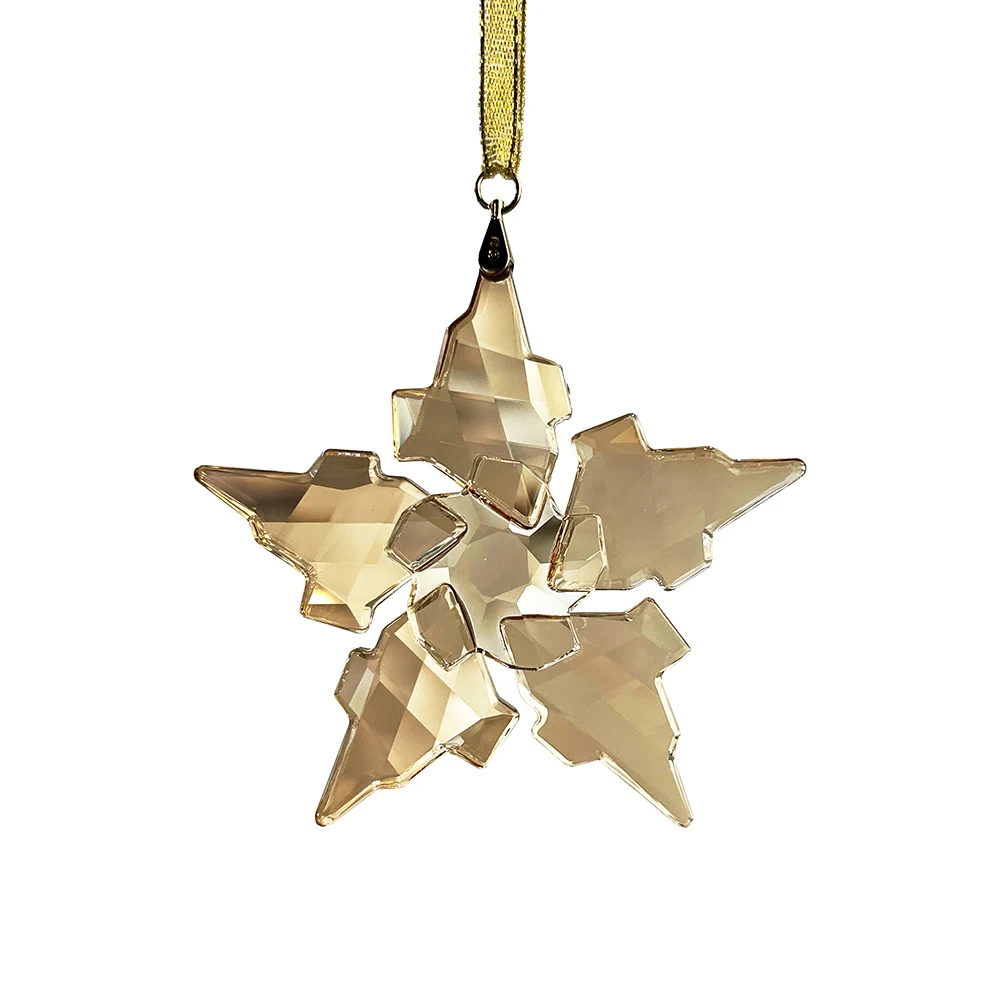 Dazzling crystal snowflake-shaped tree decoration hanging Christmas tree window ornament giveaway gift