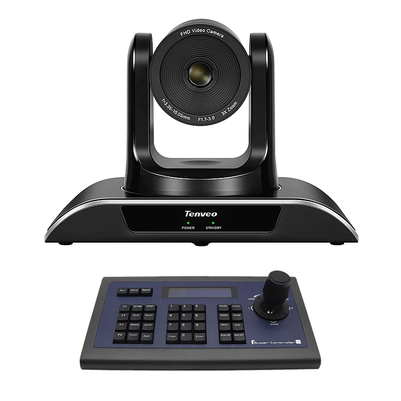 Affordable 3x zoom HDM1 USB video conference PTZ camera with RS232 RS485 Joystick controller
