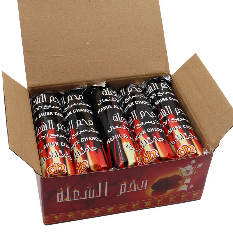 Superior Odorless Fast Ignition Fruit Wood Coconut Shell Machine-made Round Charcoal for Hookah in Smoking