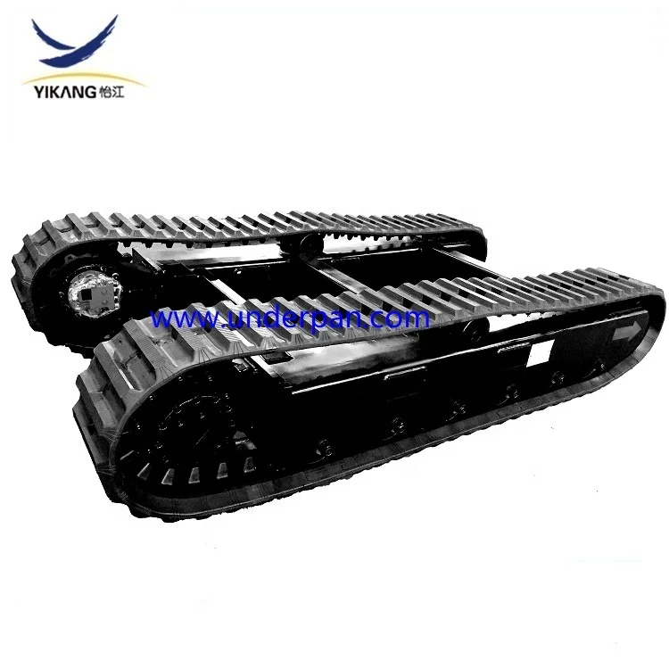 Crawler construction machinery  rubber track system undercarriage for drilling rig crusher excavator