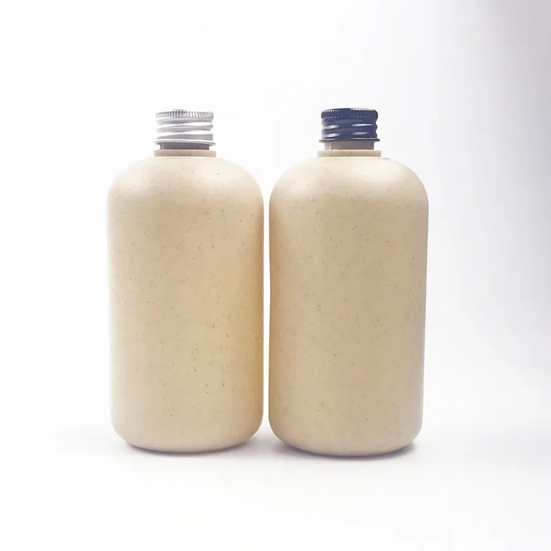  50ml 100ml 250ml 500ml Envinmental Protection Biodegradable Cosmetic Packaging Container Wheat Straw Pe Plastic Pump Bottle