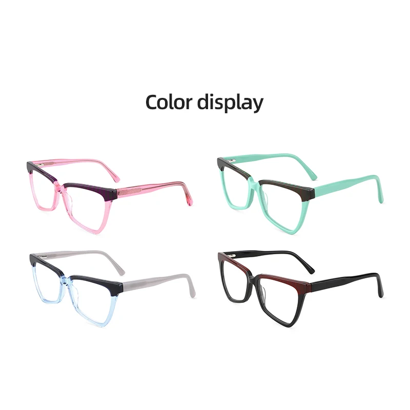 HGM Fashion Cat Eye Frames Anti Blue Light Blocking Glasses Ultralight Candy Colours Optical Glasses Frame for Men Women Eyewear