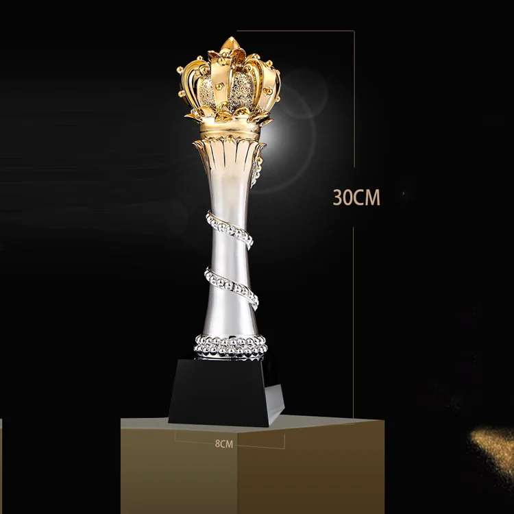 New arrival 2022 Creative crystal resin trophy customized excellent staff team competition champion Crown Award
